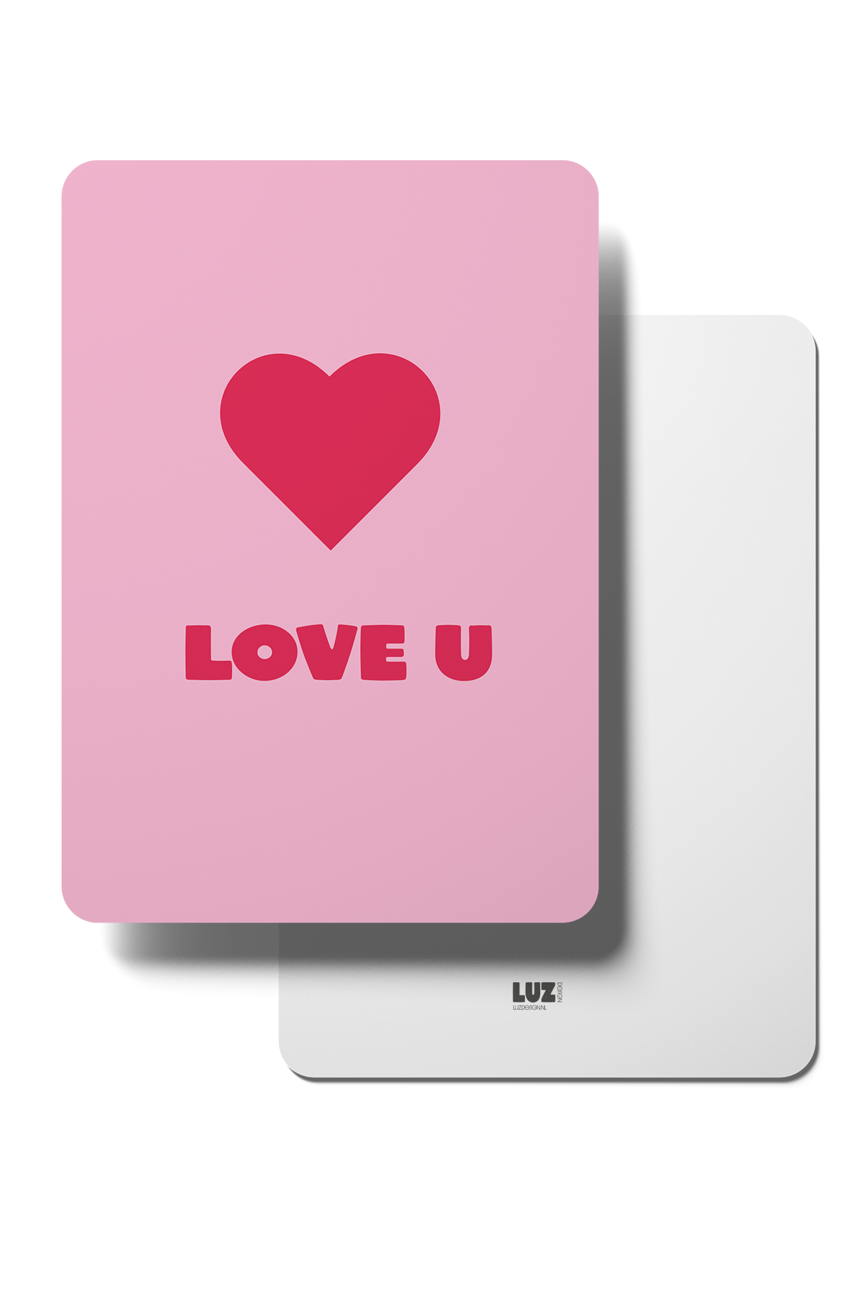 Kaart Love U (met hart)