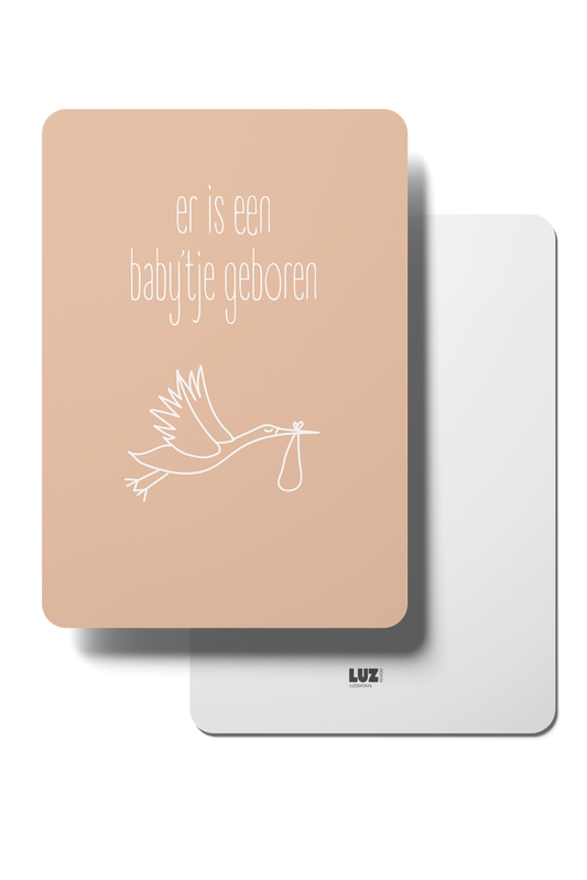 Minikaart Er is een baby'tje geboren