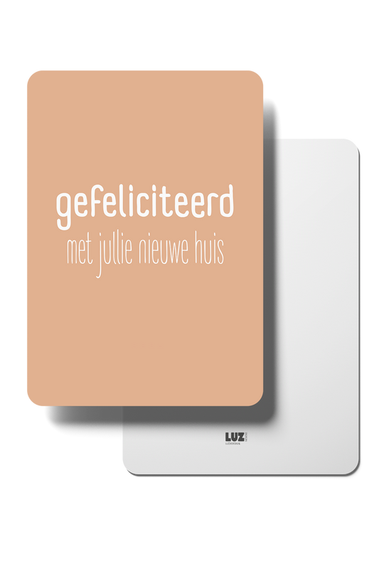 Minikaart Gefeliciteerd met jullie nieuwe huis