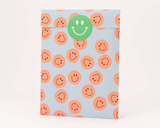 Cadeauzakje Smileys (Oranje/Blauw)