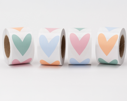 Sticker Hart in meerdere kleuren (8 stuks)