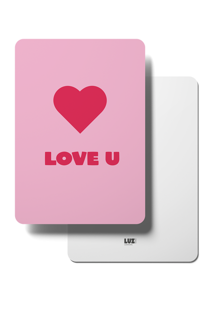 Kaart Love U (met hart)