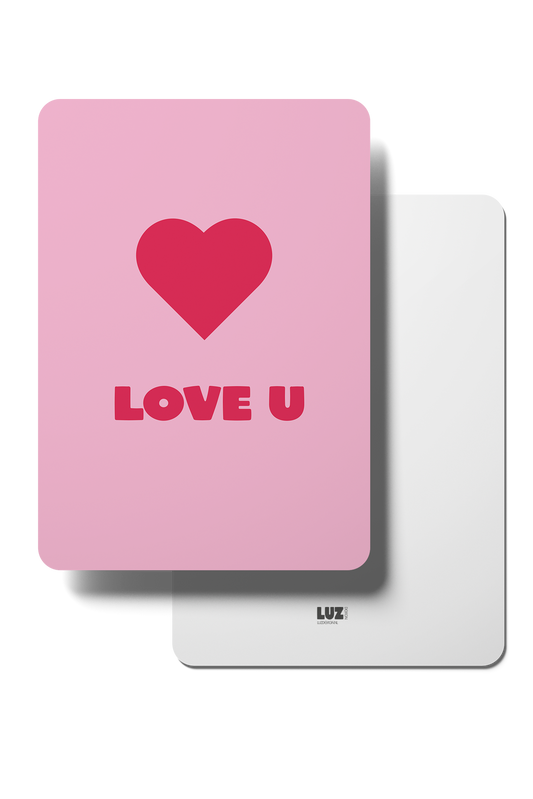 Kaart Love U (met hart)